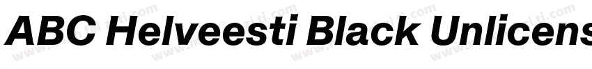 ABC Helveesti Black Unlicensed Tria字体转换